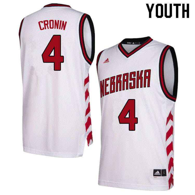 Youth #4 Jackson Cronin Nebraska Cornhuskers College Basketball Jerseys Sale-Hardwood - Click Image to Close